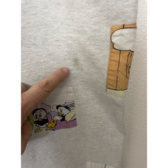 Donald Duck and Huey Duey Louie Patches Sweatpants Disney SIZE L - Picture 3 of 9